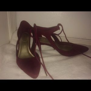 Red Velvet Heels (Size 7.5)